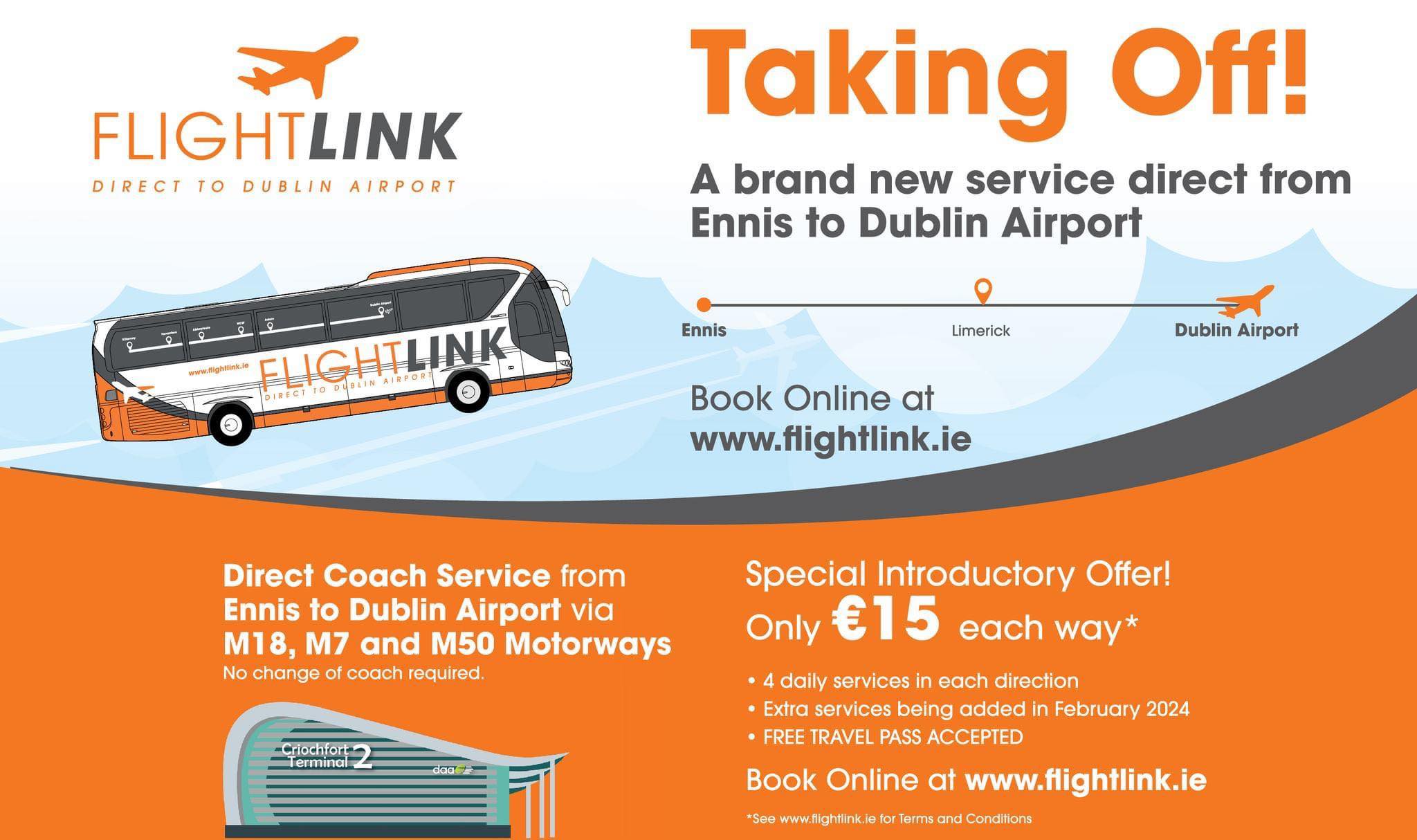 New Direct Bus Service from Ennis and Limerick to Dublin Airport - Whats  Going On Ireland